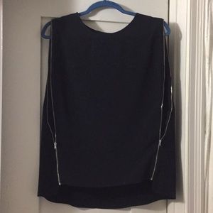 Side-Zipper Sleeveless Top